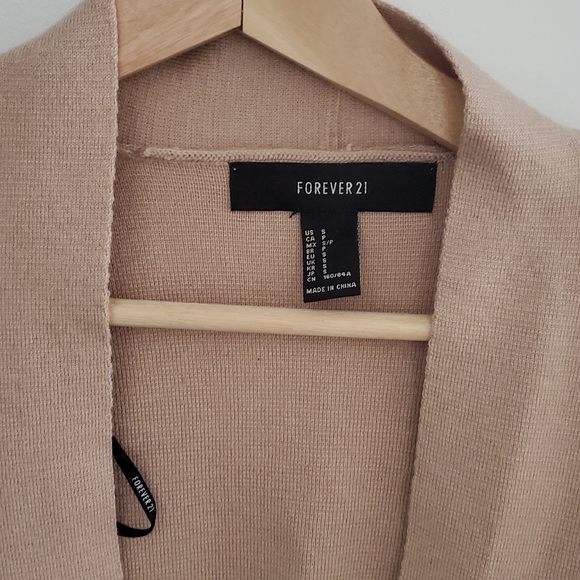 Forever 21 tan cardigan, size: small - Picture 2 of 4